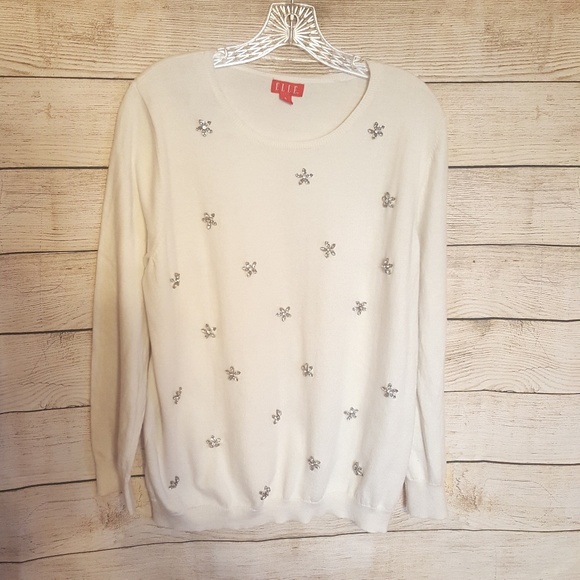 Elle Sweaters - 🔥Elle sweater crystal snowflakes XL